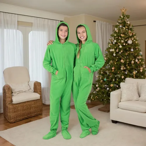 Vista 5 de Footed Pajamas - Sudadera con capucha infantil Winter Wonderland de una pieza