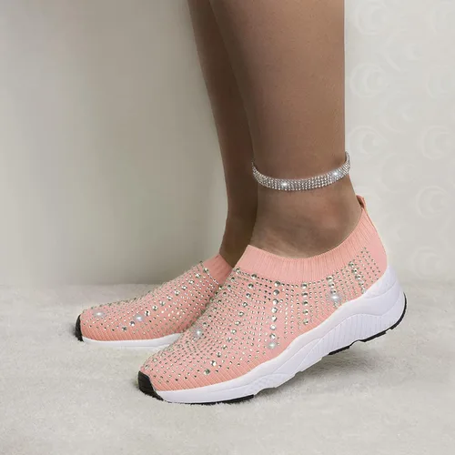 Vista 4 de Footsuite Womens Walking Shoes Slip on Sock Sneakers Casual Platfoam Loafer Mesh Tennis Sneakers Ladies Nurse Fashion Summer Non-Slip Standing