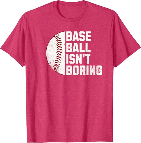 Vista 30 de Camiseta Baseball Isn't Boring, Negro