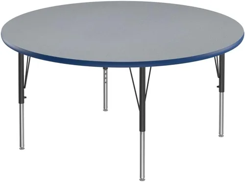 Vista 9 de Correll Mesa rectangular de actividades para el aula de 24 x 48 pulgadas, altura ajustable (19 a 29 pulgadas), parte superior de granito gris, borde