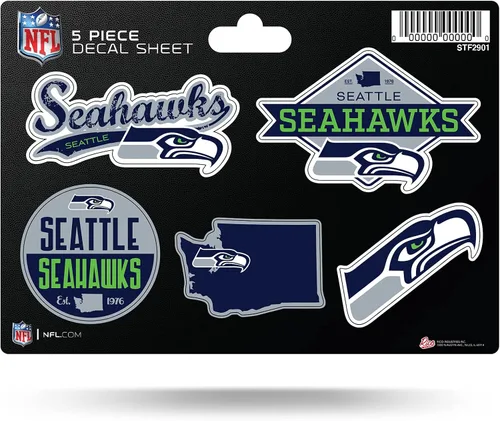 Vista 21 de Rico Industries NFL - Hoja de adhesivos (5 unidades)