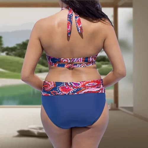 Vista 4 de shlutesoy Women Bikini Padded Comfy Halter Quick Drying Bathing Suit Beachwear