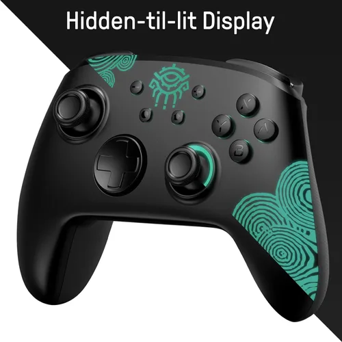Vista 2 de FUNLAB Switch Pro - Controlador inalámbrico compatible con Nintendo SwitchOLEDLite, control remoto Bluetooth FF con 7 colores LED, paleta
