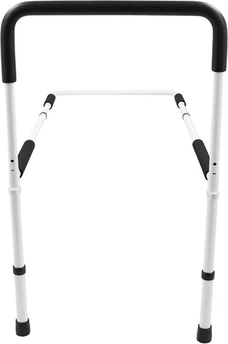 Vista 5 de DMI Riel de cama con altura de mango ajustable y montaje sin herramientas, producto de asistencia para ancianos, riel de asistencia de cama