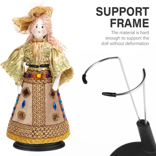 Vista 3 de STOBOK Doll Stand, 4pcs 15cm Doll Display Stand s Storage Rack Portable Display Holder house Accessories for Storage, Figure Holder