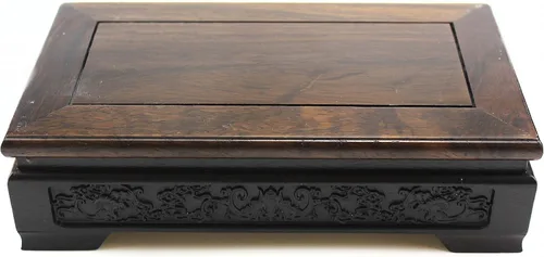 Vista 2 de Muebles orientales chinos de palisandro macizo Mahagony soporte de exhibición de madera base de madera rectangular con forma rectangular