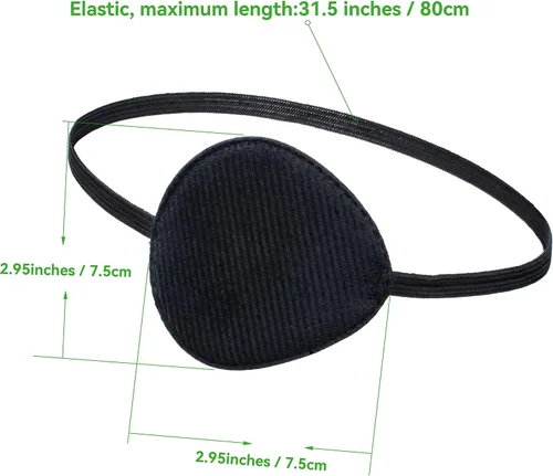 Vista 5 de Anime 2pcs BlancoNegro Novedoso Prop Role Soft Single-Eyepatch Cosplay Cosplay Accesorios