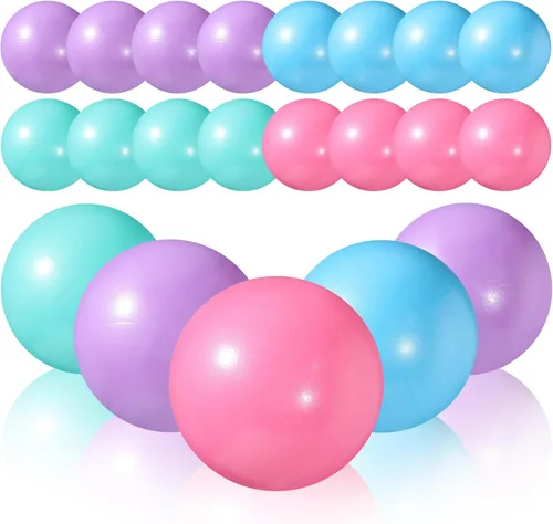 Vista 13 de Sotiff 20 pelotas pequeñas de ejercicio de pilates de 9 pulgadas, mini pelotas de barra de yoga para estabilidad, fitness, terapia física