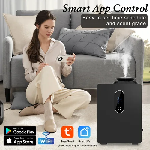 Vista 4 de Cubierta de máquina difusora de aroma HVAC mejorada 2026 de 6000 pies cuadrados con control WIFI para habitaciones grandes, máquina de aire de aroma
