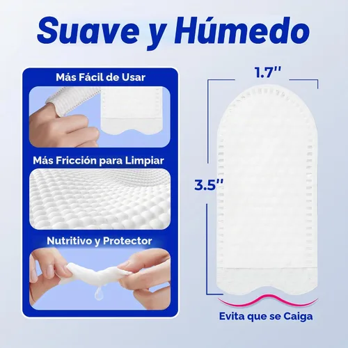 Vista 4 de Wellix Toallitas limpiadoras de oídos para perros y gatos, ajuste perfecto