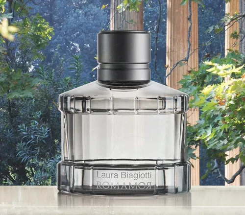 Vista 6 de Laura Biagiotti Romamor - Colonia para hombres - Fragancia ámbar amaderada - Perfume para hombres con pomelo, pimienta negra, vetiver y jengibre