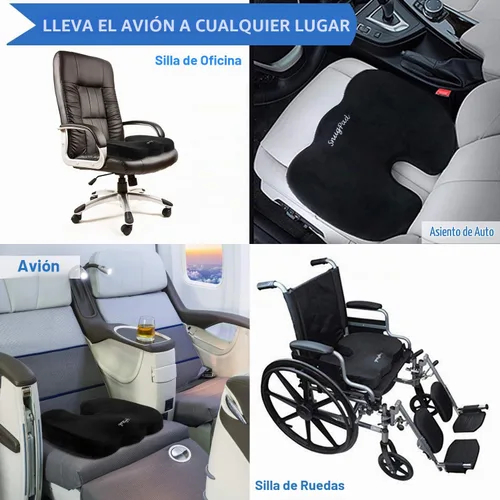Vista 3 de cojín de asiento ortopédico de coxis de espuma viscoelástica para dolor de espalda, ciática y coxis, reduce el dolor de ciática y coxis, ideal