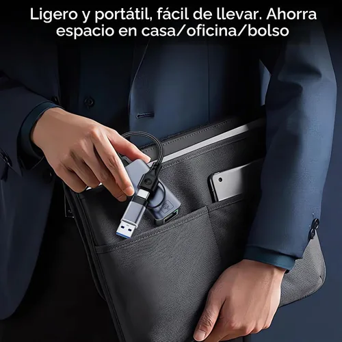 Vista 7 de Adaptador USB C a Ethernet de 5 Gbps, USB-A y USB-C a RJ45 LAN 5000 Mbps convertidor de red con cable, adaptador USB a Ethernet compatible
