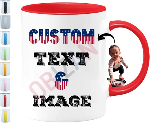 Vista 10 de Taza de café personalizada con foto, texto o logotipo, taza de cerámica personalizada de 11 onzas, regalo personalizable para hombres, mujeres