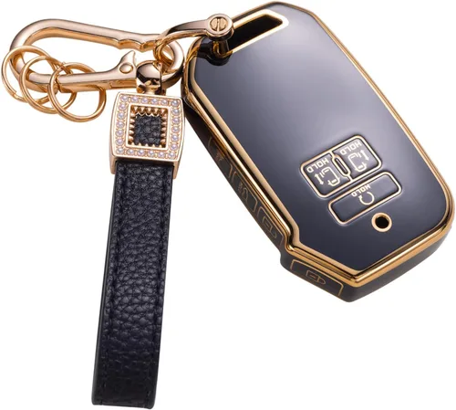 Vista 25 de Funda para llavero Benz, cordón de cuero con protección para llave inteligente, compatible con Clase A, Clase C, Clase G, Clase E y Clase S 2017-2021