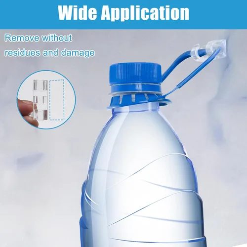 Vista 3 de 40 clips adhesivos fuertes transparentes, soportes de alambre de alta calidad para pared, organizador de cables fuerte debajo del escritorio