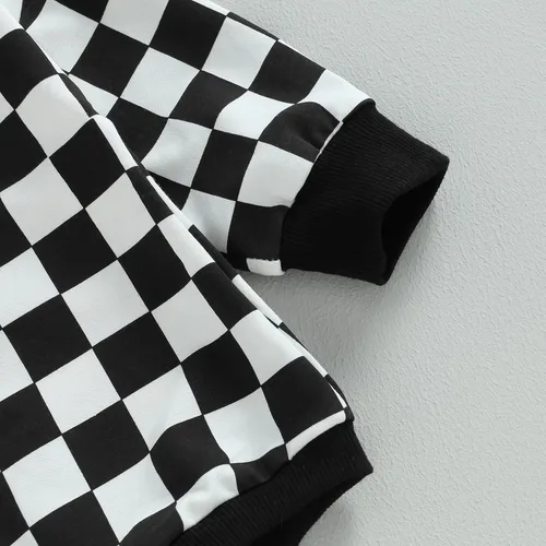 Vista 27 de Karuedoo Sudadera a cuadros para bebé niño y niña, mameluco de gran tamaño, manga larga, con burbujas, ropa neutra para otoño