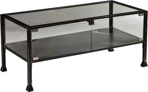 Vista 9 de SEI Furniture - Consola de exhibición de terrario, mesa, color negro y plateado
