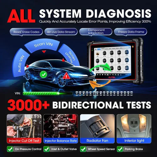 Vista 6 de Escáner Autel MaxiPRO MP900TS, TPMS superior y OE ECU C0ding como MS906 PRO-TS 2026 8in MP900-TS Bidirectional Scan Tool & 3000+ Test, 40+