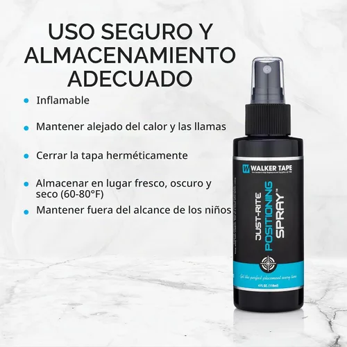 Vista 6 de Walker Tape Just-Rite - Spray de posicionamiento de 4 onzas líquidas para instalaciones de pelucas, sistemas de encaje, aplicaciones de tupé