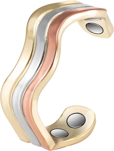 Vista 12 de Anillos de cobre para mujer, anillo magnético ajustable de cobre puro (FUTI)