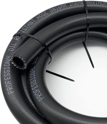 Vista 8 de Negro -4 AN NBR Manguera de combustible con conexión de empuje Compatible con sistema de combustible, E85, E10, aceites, etanol, lubricantes