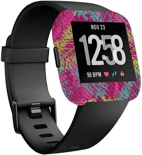 Vista 25 de MightySkins Piel de Fibra de Carbono para Fitbit Versa – Madera abstracta Protectora y duradera Acabado de fibra de carbono texturizada Fácil