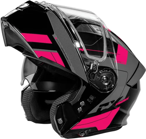 Vista 3 de Castle X CX935 Raid - Casco eléctrico modular para nieve (brillo rosa glo/carbón - XS)