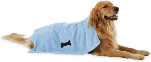 Vista 20 de Bone Dry Toalla de microfibra para aseo de mascotas, colección bordada, XL, 41 x 23.5 pulgadas, color verde lechuga (paquete de 2)