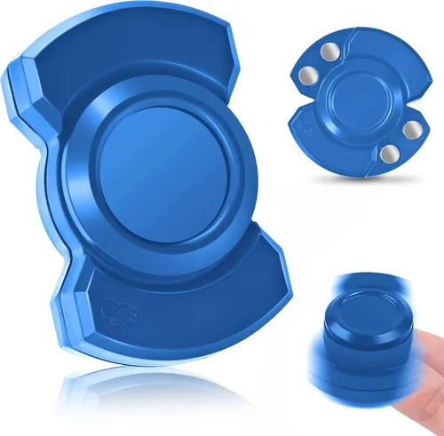 Vista 14 de Juguete giratorio 3 en 1 para adultos, deslizador de metal, con clicker, magnético para hombres adultos, juguete de escritorio de oficina, alivio