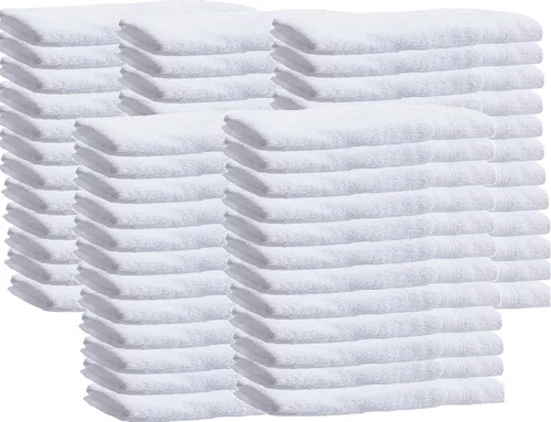 Vista 7 de Towels N More Excellent Deals - Paño de lavado (24 blanco) – Paño 100% algodón de 12 x 12 pulgadas – Paños de limpieza multiuso altamente