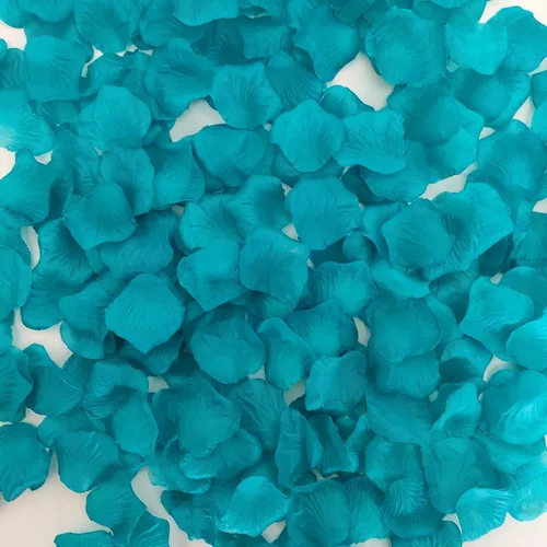Vista 19 de ATFL Pétalos de rosa negros de 0.9 libras, 5000 pétalos de flores falsas negras para bodas, pétalos de flores para noche romántica para él, pétalos
