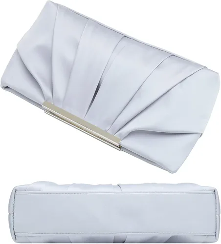 Vista 5 de CHARMING TAILOR Bolso de noche elegante plisado de satén formal simple y elegante para mujer
