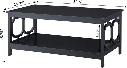 Vista 3 de Convenience Concepts Omega Mesa auxiliar color negro., Madera, Negro