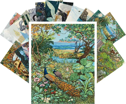 Vista 15 de Postales vintage 24 unids oriental y medieval cuentos caballero princesse Vintage libro ilustración