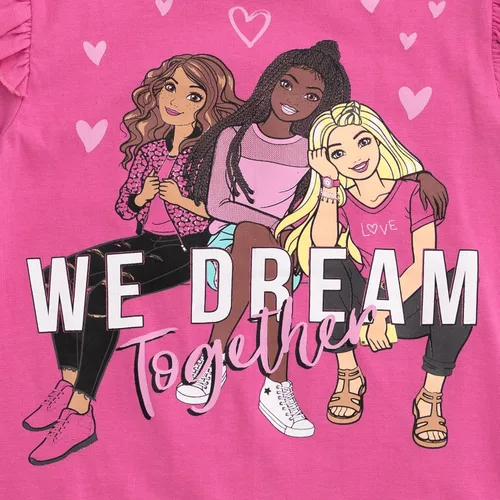 Vista 5 de Barbie Paquete de 3 camisetas para niñas de niños pequeños a grandes