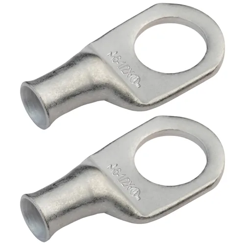 Vista 112 de SELTERM 5 piezas terminales de cable de cobre estañado 1/0 AWG perno de 1/2", extremos de cable de batería, terminales de anillo, conectores