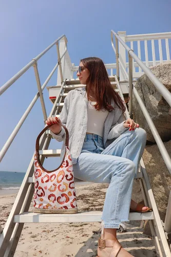 Vista 4 de Sole Purpose Bolso de hombro tipo alpargata Elizabeth Hobo para mujer
