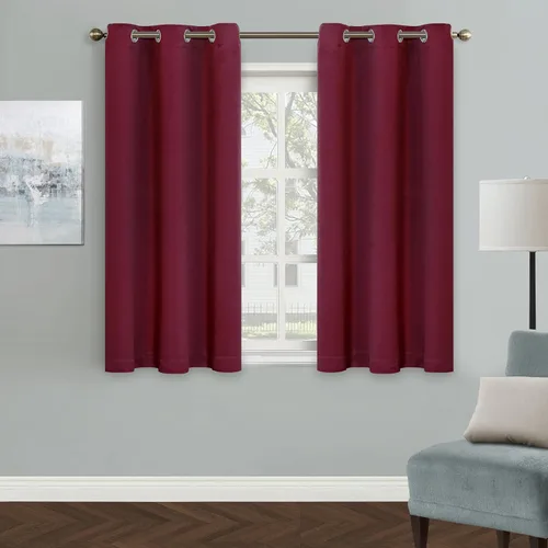 Vista 44 de MYSKY HOME Cortinas Aqua para Armario para Entrada Cortina Opaca para Puerta para Sala de Estar Cortina Oscurecedora de Habitación con Ojales