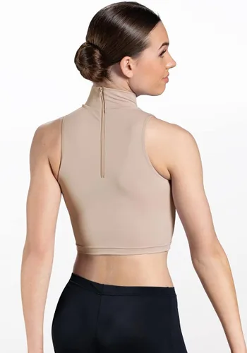 Vista 3 de Balera Top corto de baile sin mangas con cuello alto falso