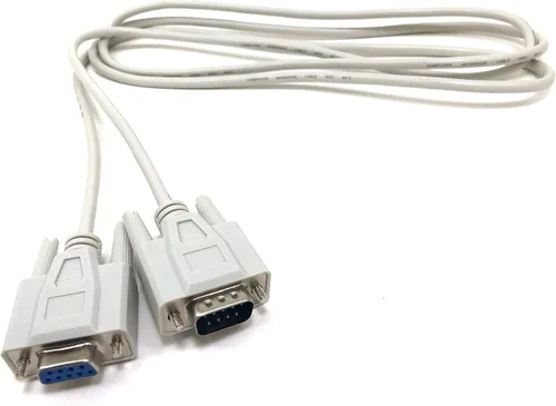 Vista 2 de Cable de extensión serie para ratón/monitor de 6 pies DB9 M/f Blanco