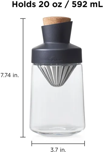Vista 2 de Rabbit Decantador de infusión de licor, kit de infusor de alcohol y licores de 20 onzas con cesta de filtro integrada, perfecto para cócteles