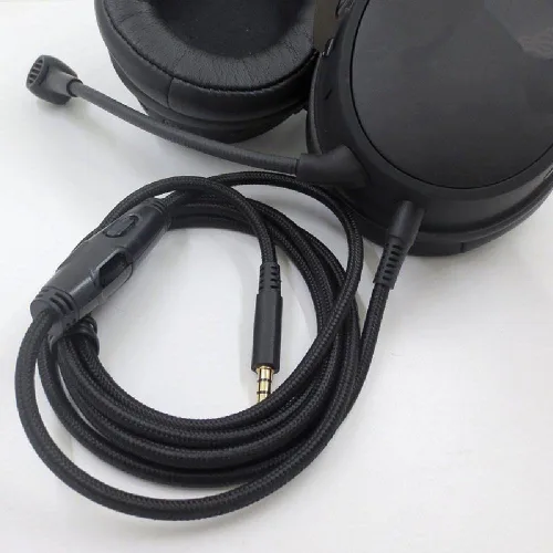 Vista 3 de Cable de audio para auriculares de longitud de 4.9 ft/59 pulgadas, conector de 0.138 in para HyperX- Cloud/Cloud Alpha Gaming Headset Accesorios