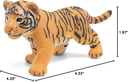 Vista 7 de Papo - Figura realista de tigre bebé - A partir de 3 años - Colección Wild Life - Juego educativo para jóvenes felinos - Juguete de idea de regalo