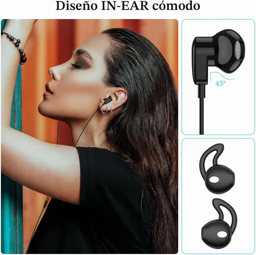 Vista 5 de APETOO Auriculares USB C para iPhone Air 17 16 Pro Max 15 Plus iPad, Samsung S25/S24/S23/S22/S21 HiFi Stereo USB-C Auriculares con cable