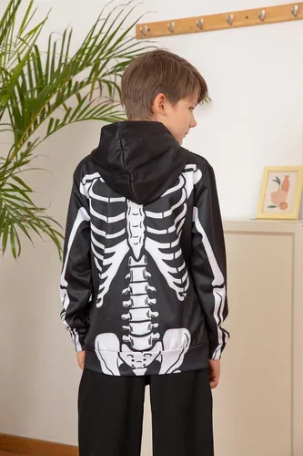 Vista 6 de Uideazone Sudadera con capucha sin botones para niños y niñas con diseño gráfico 3D, con bolsillos de 6 a 16 años