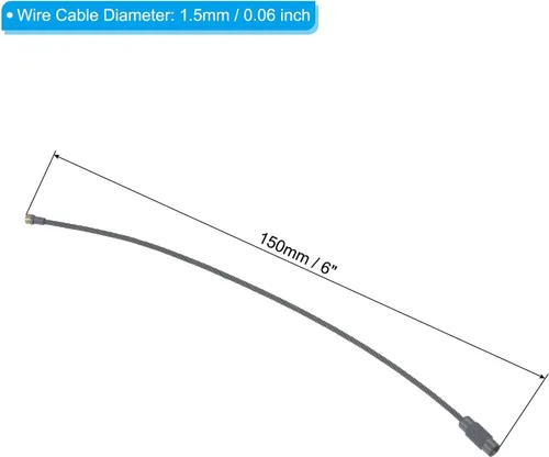 Vista 44 de PATIKIL Llavero de alambre Cables de acero titanio Llavero Loop para senderismo al aire libre