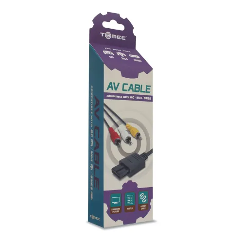 Vista 2 de Tomee - Cable AV para GameCube N64 SNES de Tomee