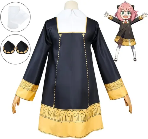 Vista 3 de Lmetsky Disfraz de anime para cosplay, traje de Unifrom con peluca para fiesta de Halloween