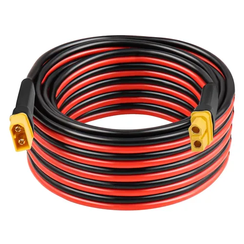 Vista 10 de Cable de extensión XT60 de 10 AWG de 1 pie, 2 unidades, 2, 3, 5, 10, 10, 15, 20, 25, 30, 35, 40, 50, 75, 100 pies, conector hembra a macho XT60